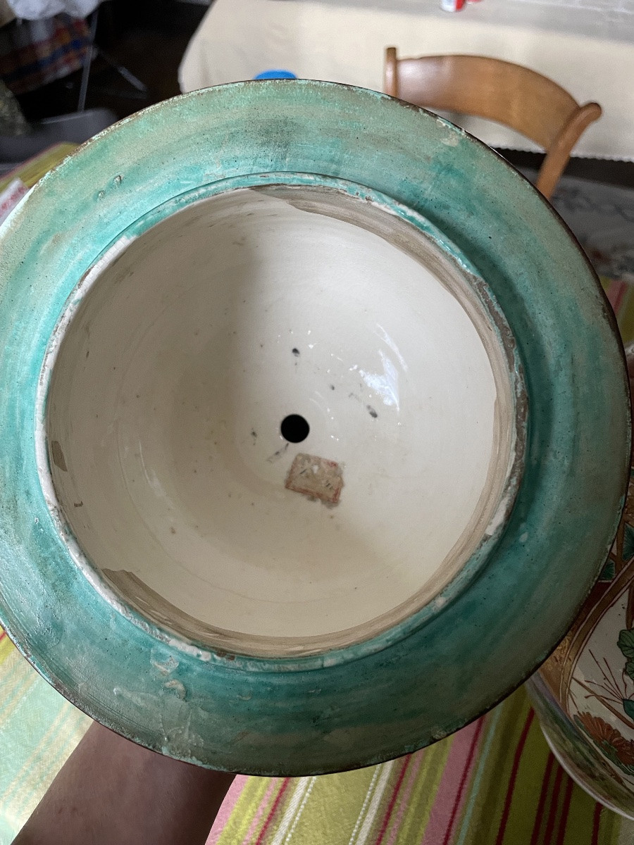 Vase couvert , signé, Kutani, Japon, ère Meiji (1868-1912)-photo-8