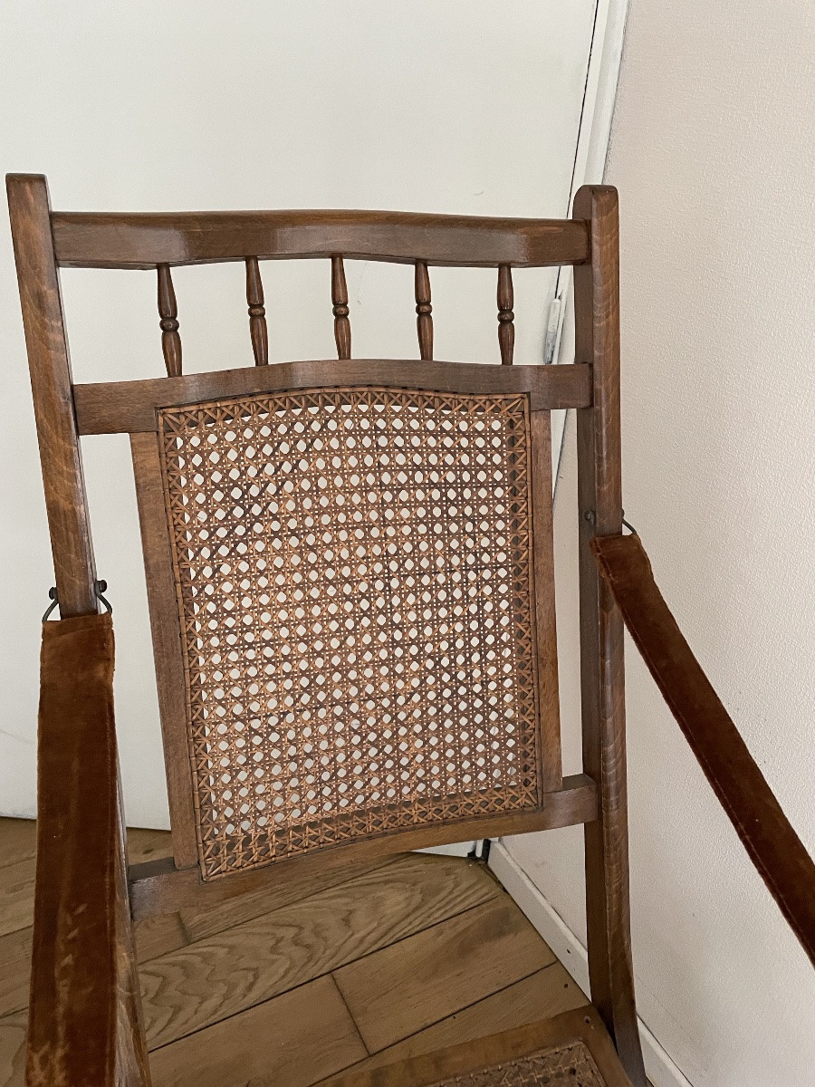 Chaise pliante de style colonial en bambou -photo-1