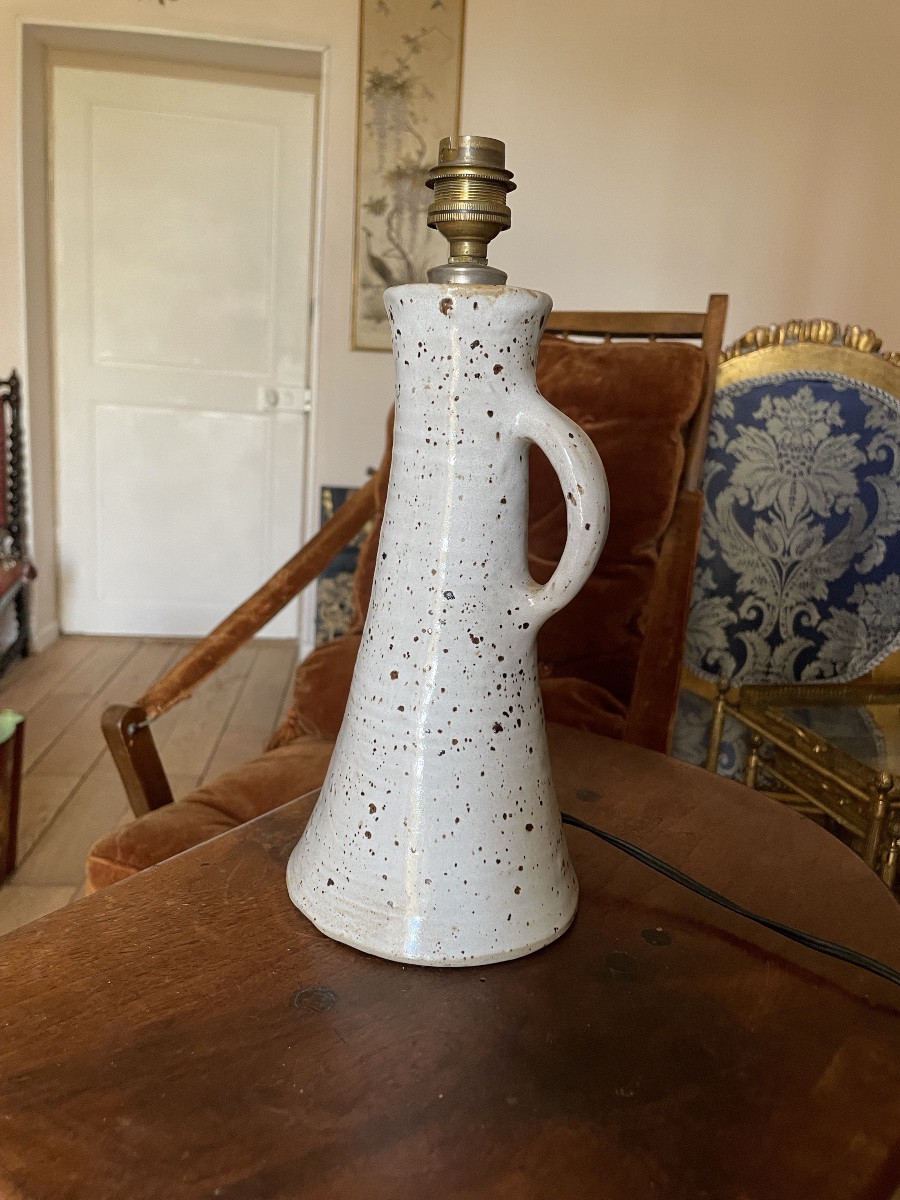 Lampe terre cuite de Norbert Pierlot signature Chouette -photo-3