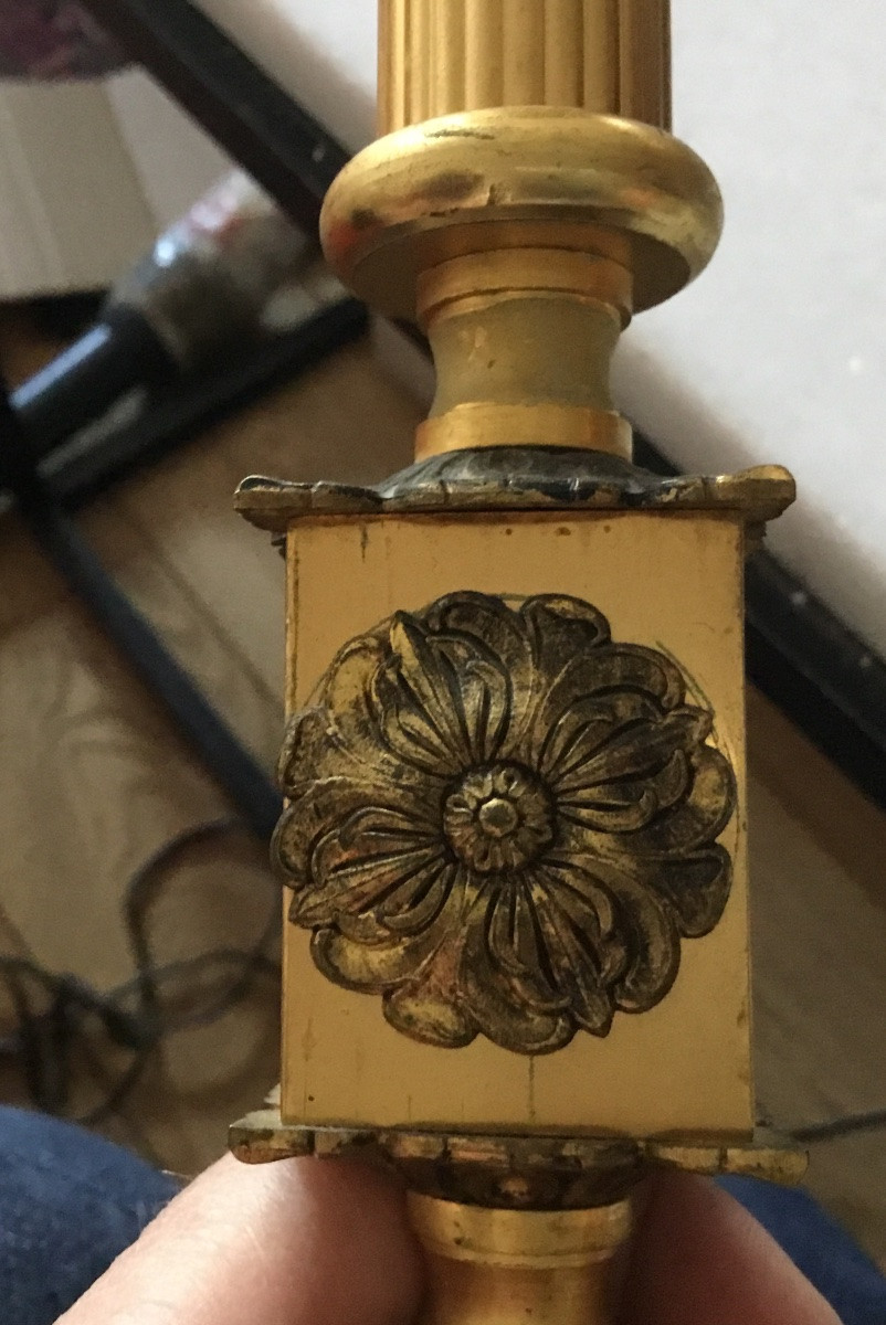 Restoration Style Gilt Bronze Lamp Base  -photo-5