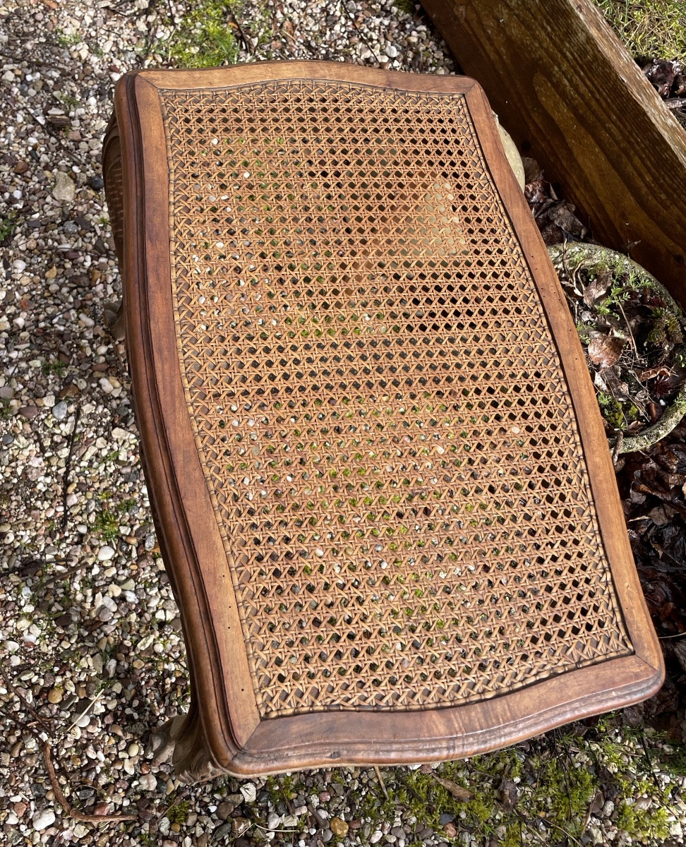 Petit banc canné de style Louis XV-photo-8
