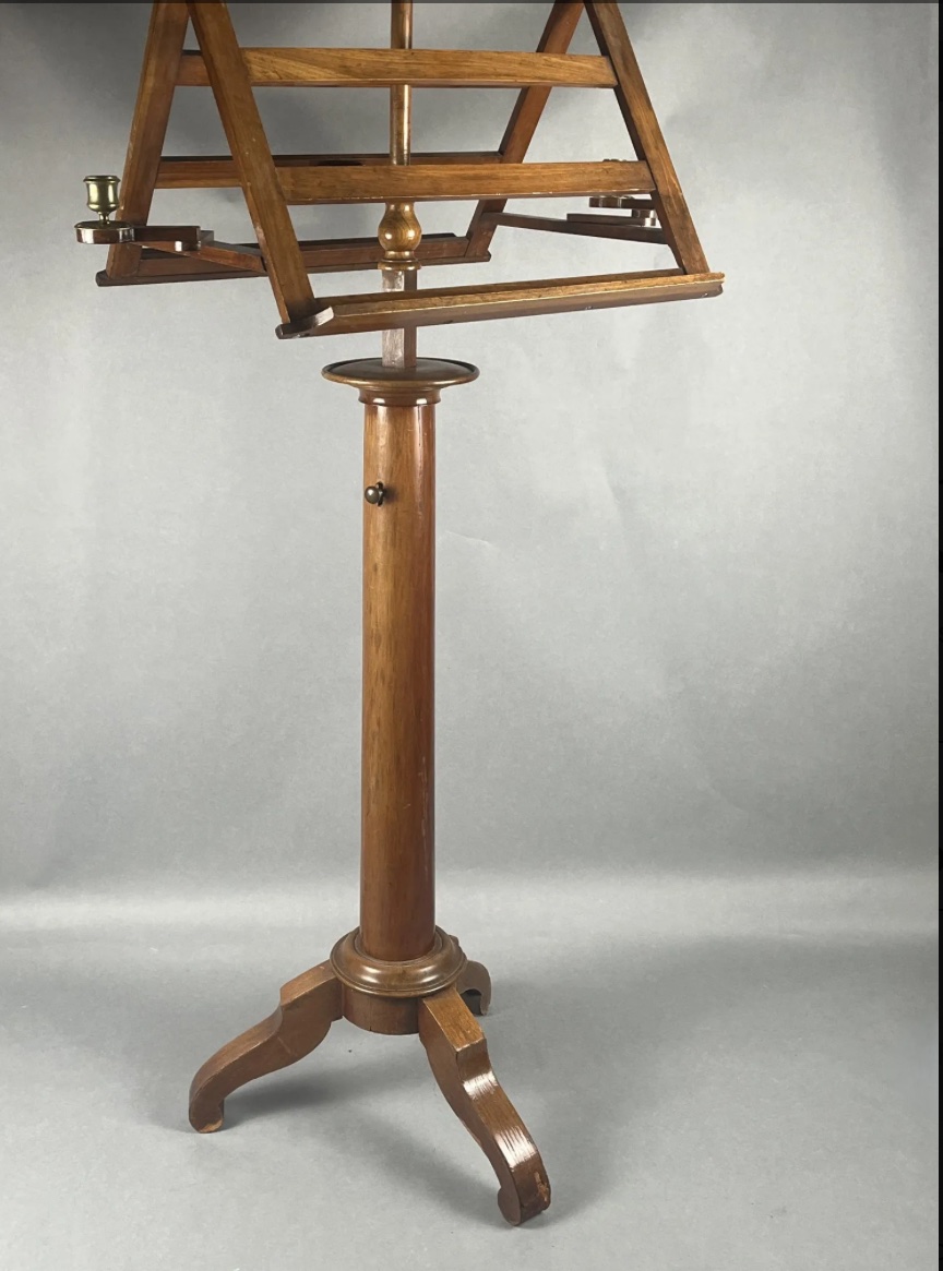 Music Stand, Swiveling Music Stand, On A Tripod Base, Adjustable Height-photo-2
