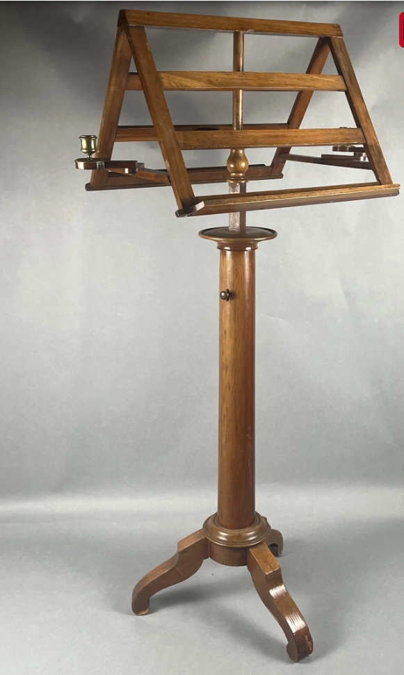 Music Stand, Swiveling Music Stand, On A Tripod Base, Adjustable Height