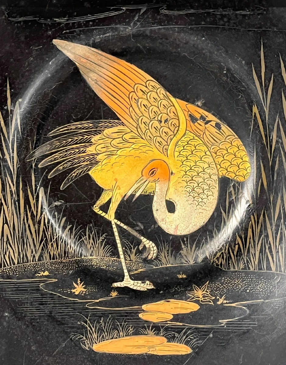 Two Papier-mâché Multi-lobed Bowls With Japanese Decoration-photo-2