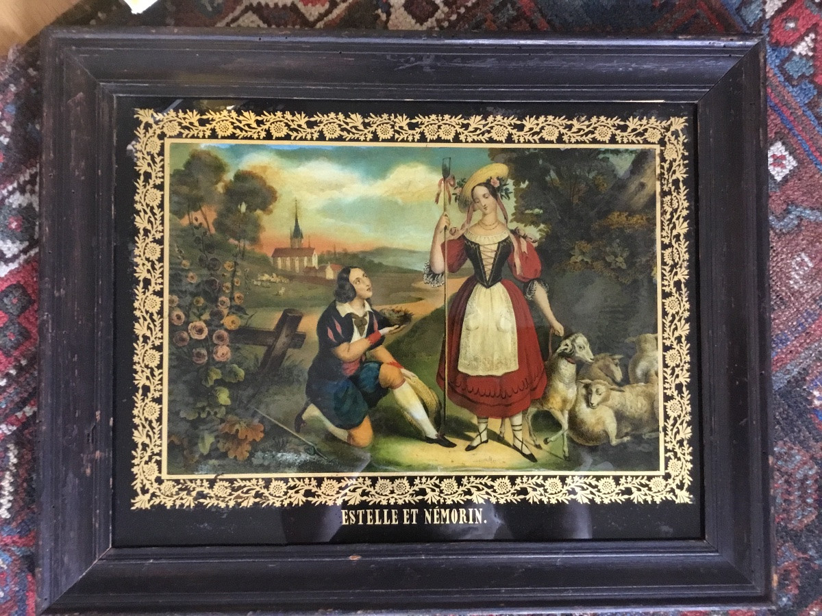 Fixed Under Glass Romantic Estelle And Nemorin-photo-2