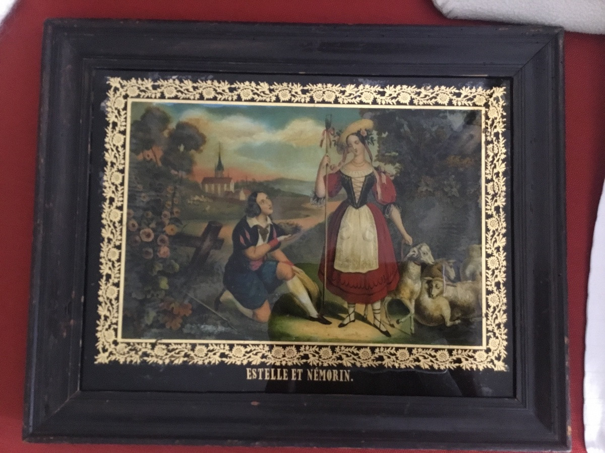 Fixed Under Glass Romantic Estelle And Nemorin-photo-4