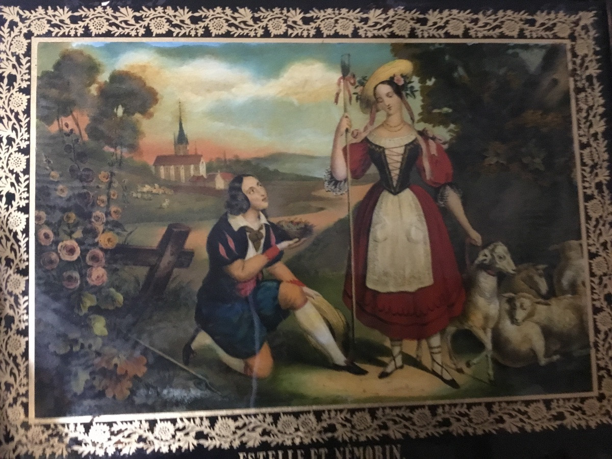 Fixed Under Glass Romantic Estelle And Nemorin-photo-4