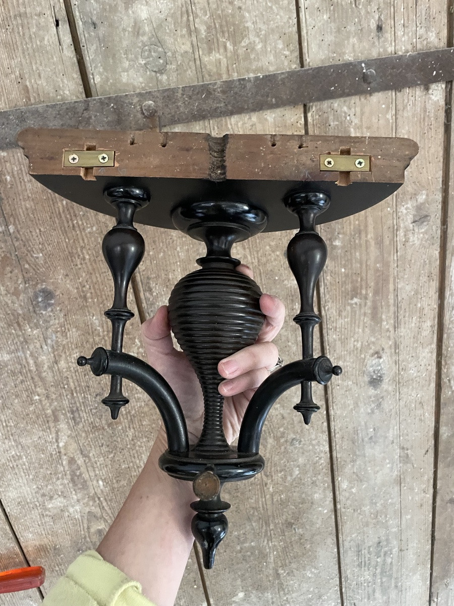 Petite console d’applique en bois tourné, Napoléon III -photo-4