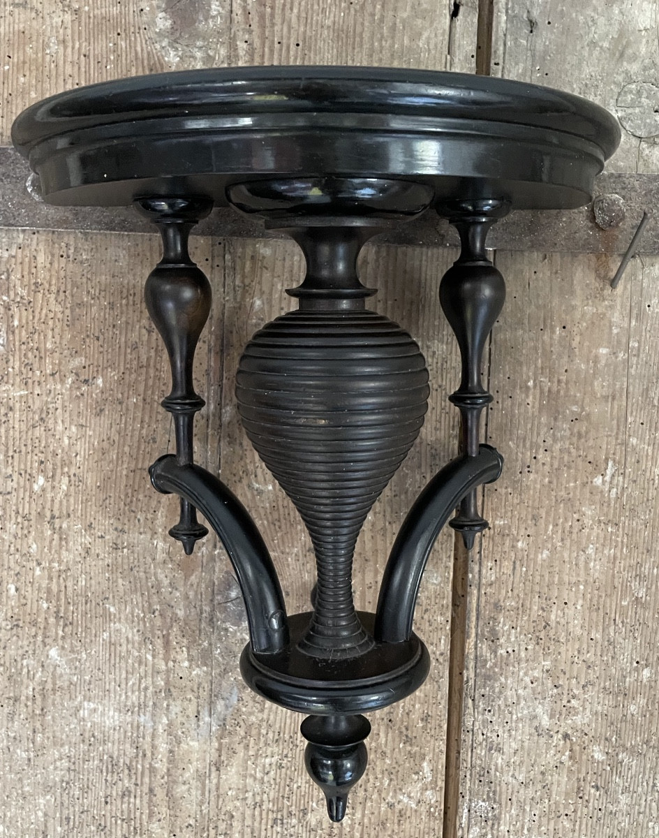 Petite console d’applique en bois tourné, Napoléon III 