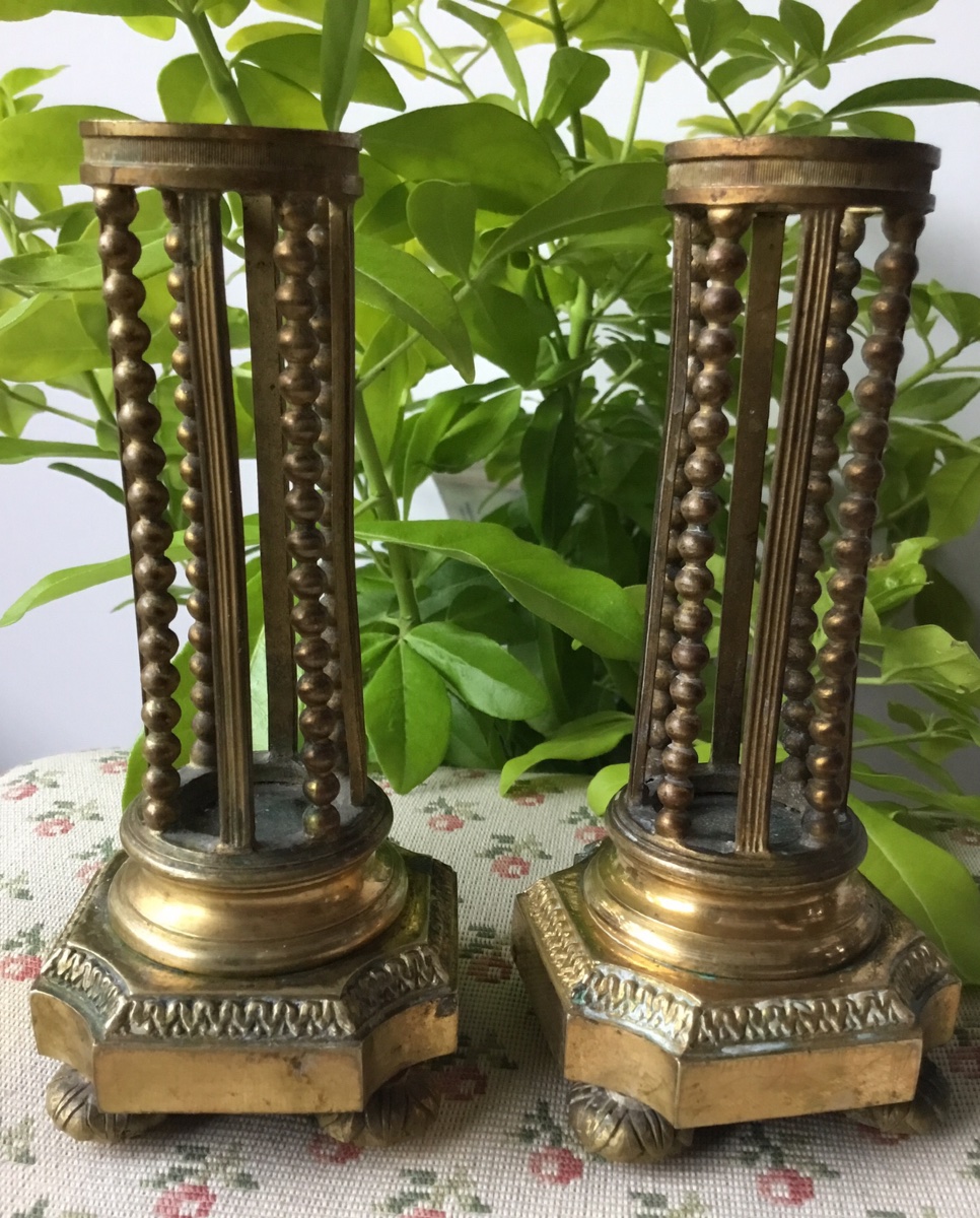 The Pair Of Small Louis XVI Style Openwork Torches-photo-1