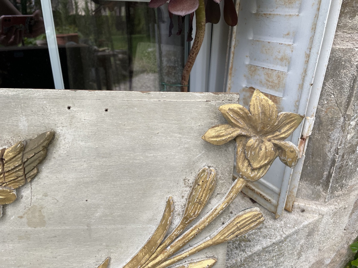 Dessus de porte laqué et bois doré -photo-2