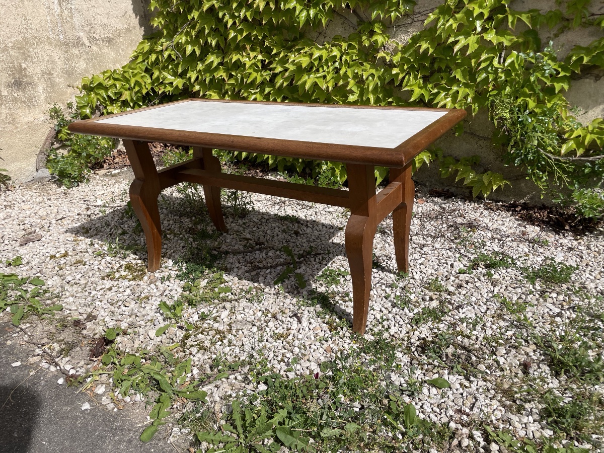 Tables basse dessus de marbre Années 40 -photo-3