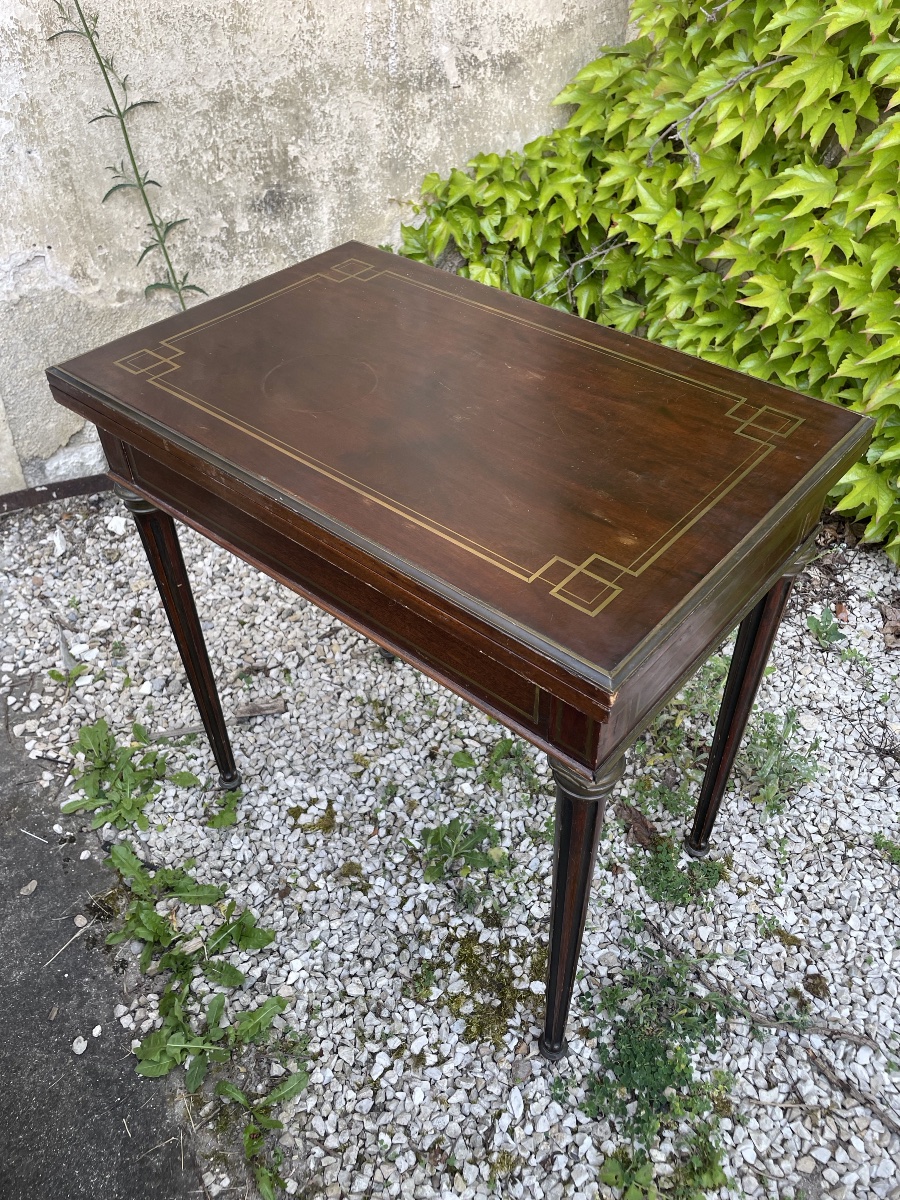 Table De Milieu à Systeme , Style Louis XVI - Late XIXe-photo-2