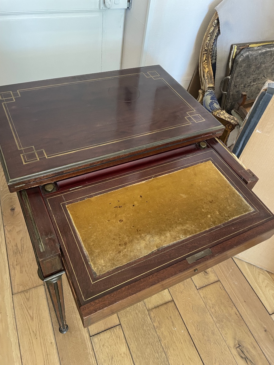 Table De Milieu à Systeme , Style Louis XVI - Late XIXe-photo-1