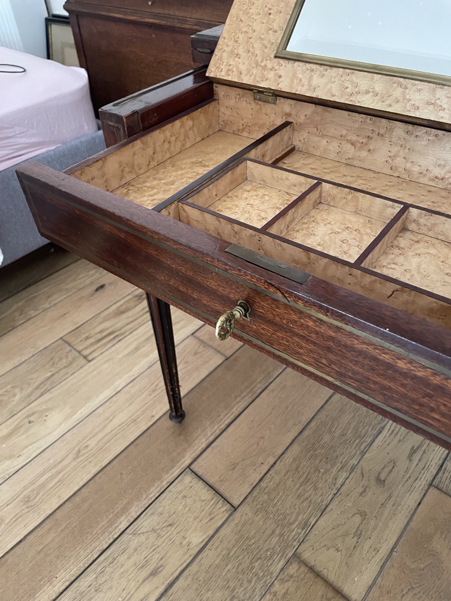 Table De Milieu à Systeme , Style Louis XVI - Late XIXe-photo-3