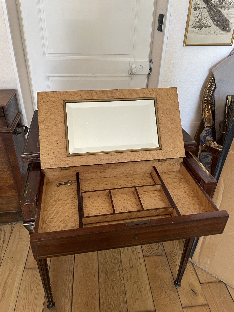 Table De Milieu à Systeme , Style Louis XVI - Late XIXe-photo-5