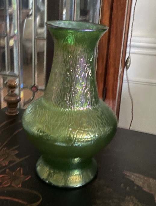 Loetz Art Nouveau Iridescent Glass Vase-photo-3