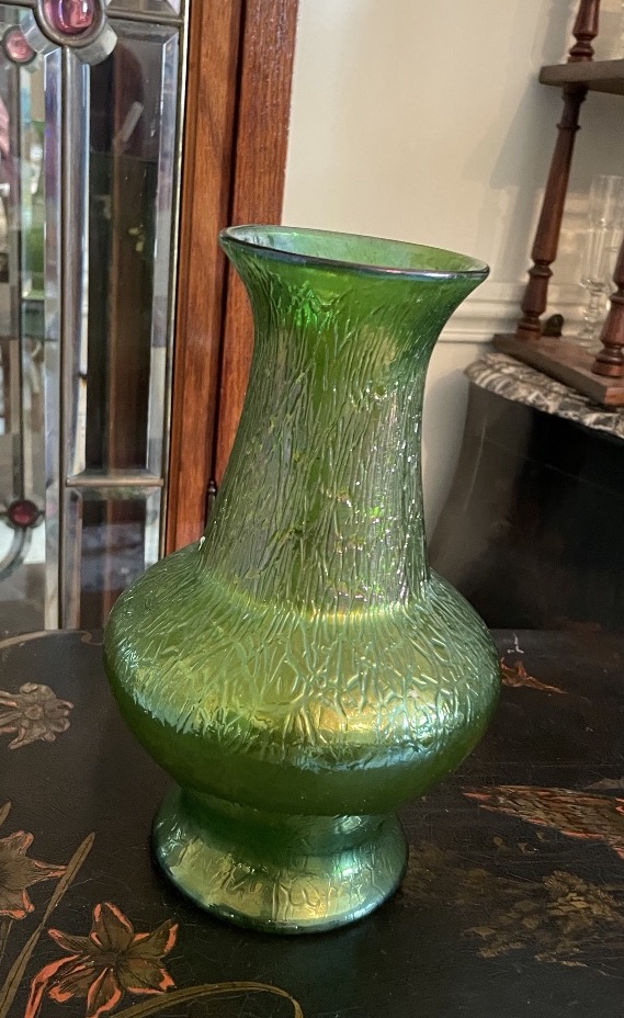 Loetz Art Nouveau Iridescent Glass Vase-photo-4