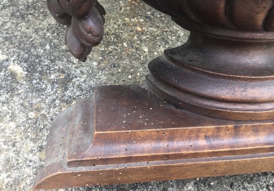 Carved Wooden Fruit Bowl, Circa 1900-photo-4