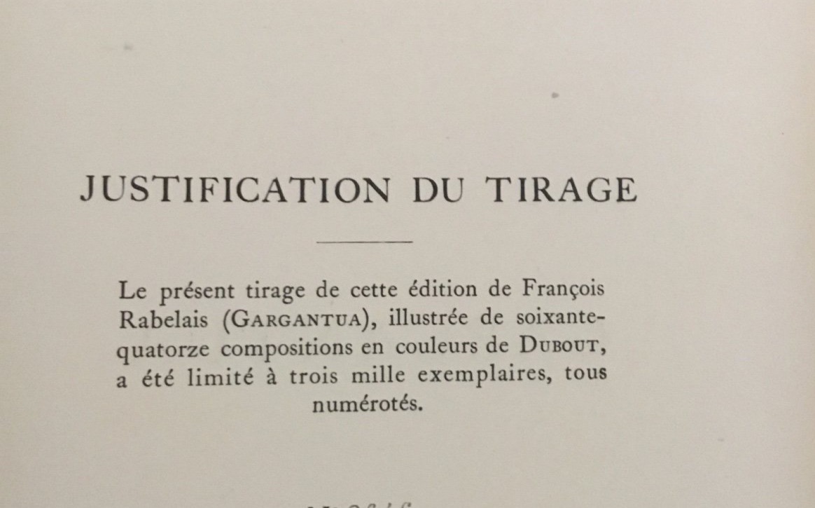 RABELAIS.GARGANTUA ET PANTAGRUEL .GIBERT JEUNE 1935-1937 -, PARIS. 3 VOLUMES-photo-5