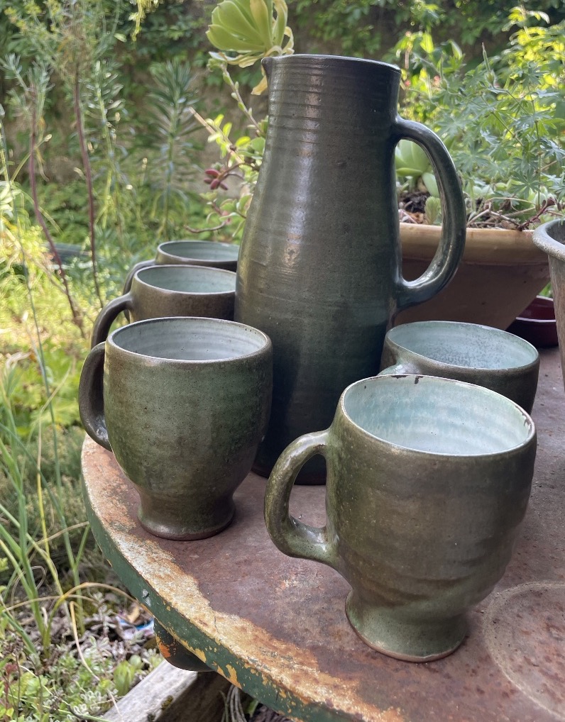J And N Pierlot, Glazed Stoneware Set With An Owl Design -photo-4