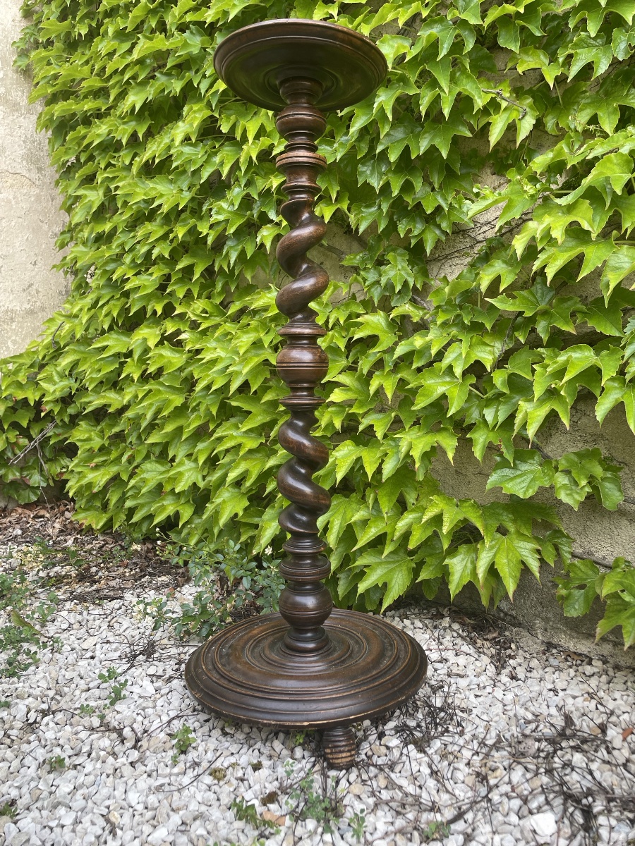 Sellette , porte torchère de style Louis XIII-photo-2