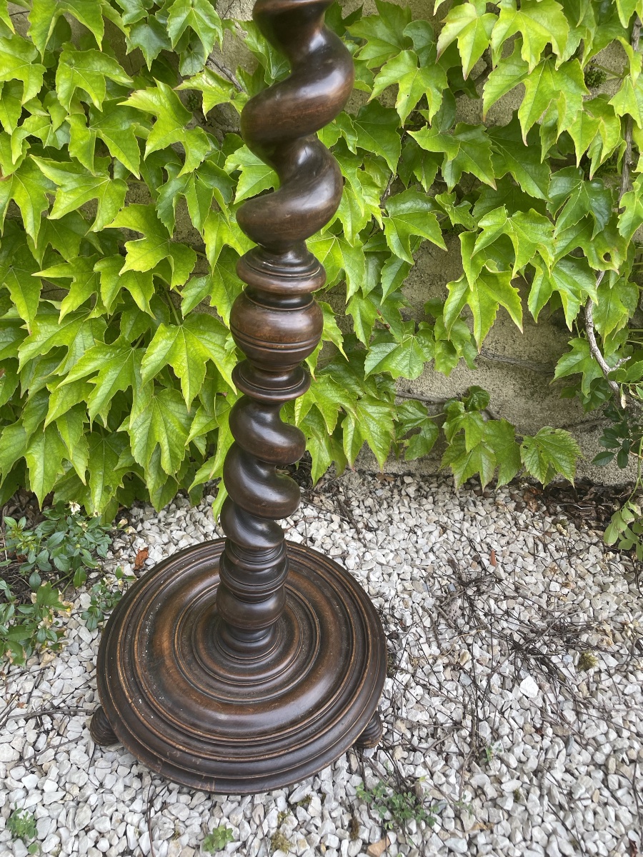 Sellette , porte torchère de style Louis XIII-photo-2
