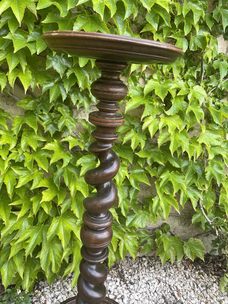 Sellette , porte torchère de style Louis XIII-photo-3