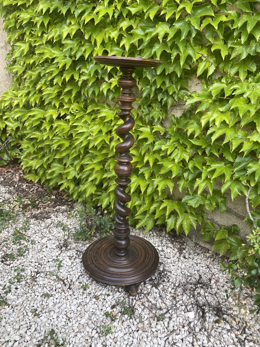 Sellette , porte torchère de style Louis XIII-photo-6