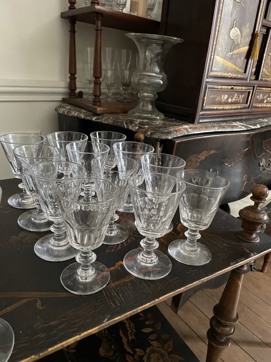 Les 18 verres Louis Philippe en cristal -photo-2