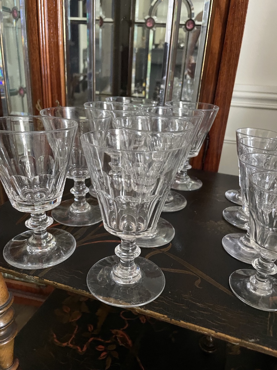 Les 18 verres Louis Philippe en cristal -photo-3