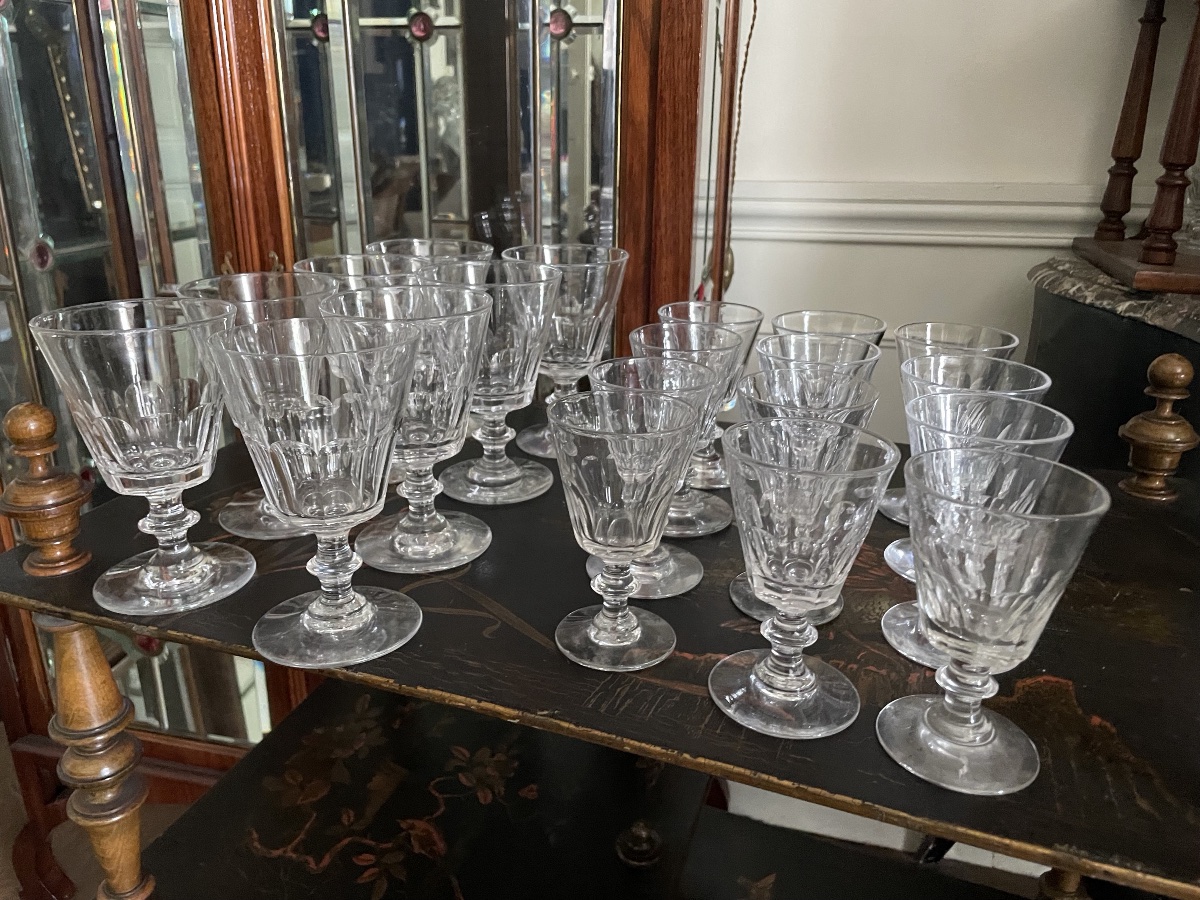Les 18 verres Louis Philippe en cristal -photo-4