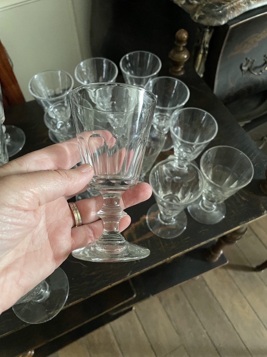 Les 18 verres Louis Philippe en cristal -photo-3