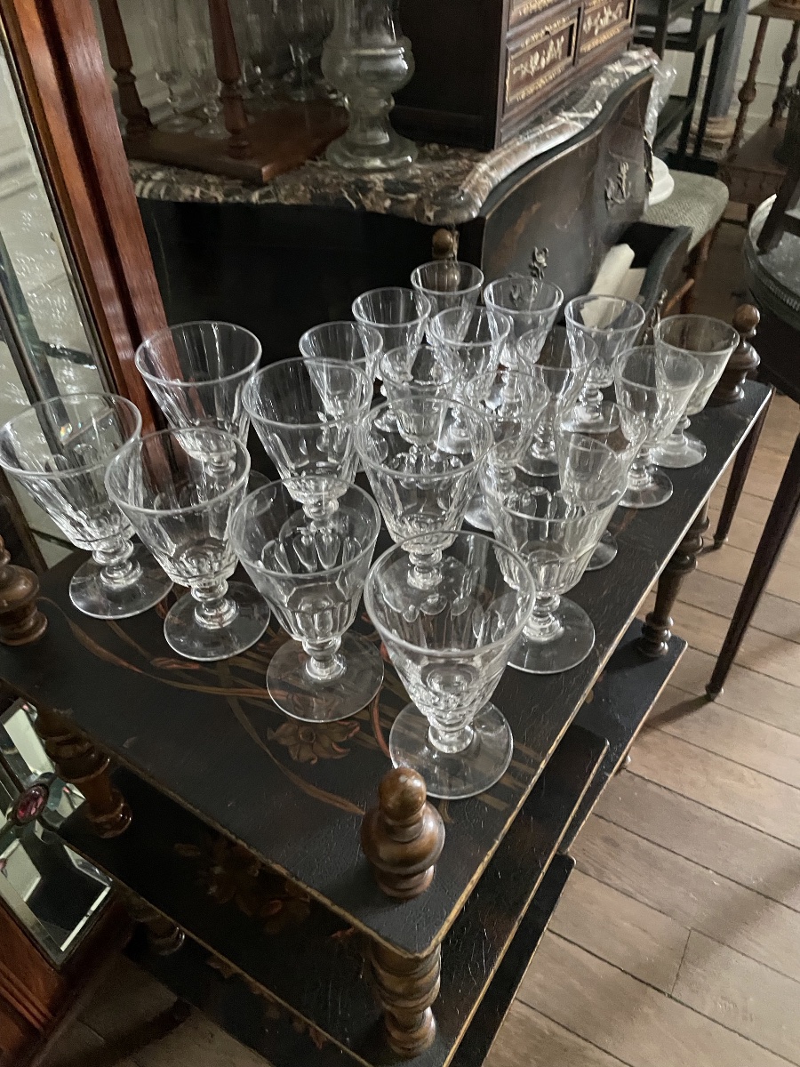 Les 18 verres Louis Philippe en cristal -photo-6