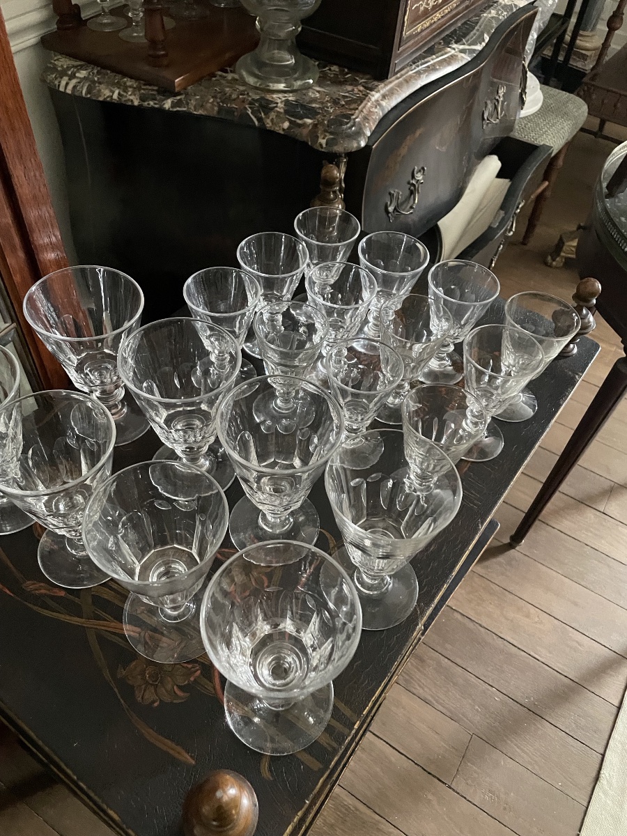 Les 18 verres Louis Philippe en cristal -photo-7