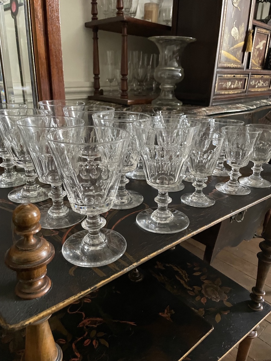 Les 18 verres Louis Philippe en cristal -photo-8