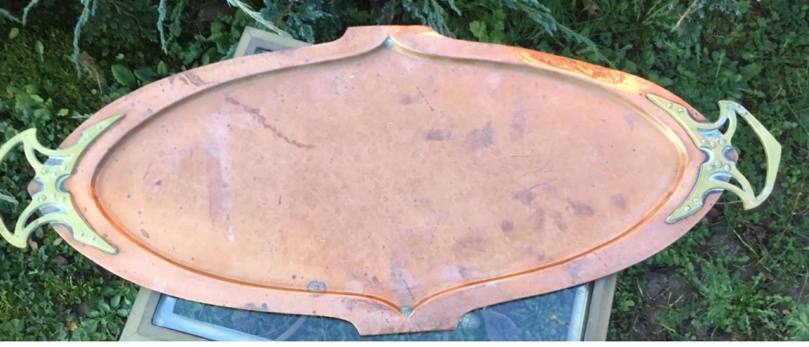 Large Planter And Its Arts And Crafts-style Base (62.5 Cm)-photo-1