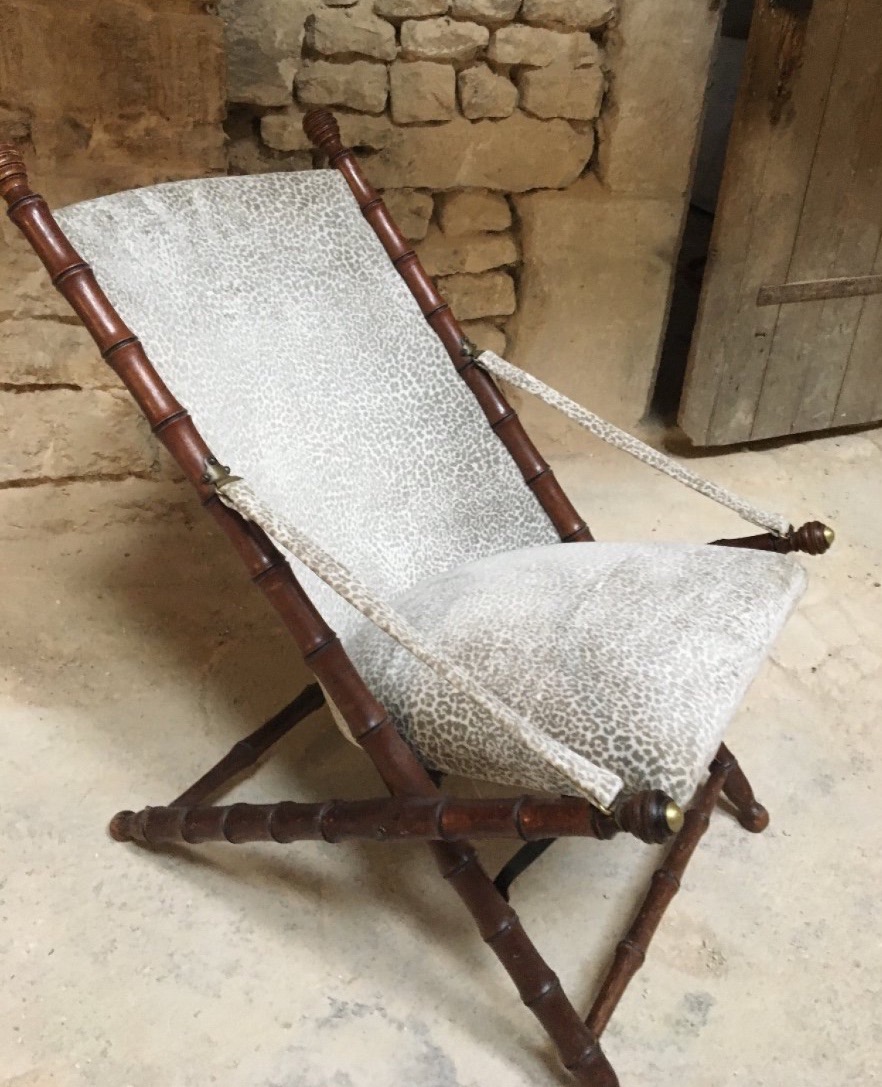 Bamboo-look Wooden Recliner