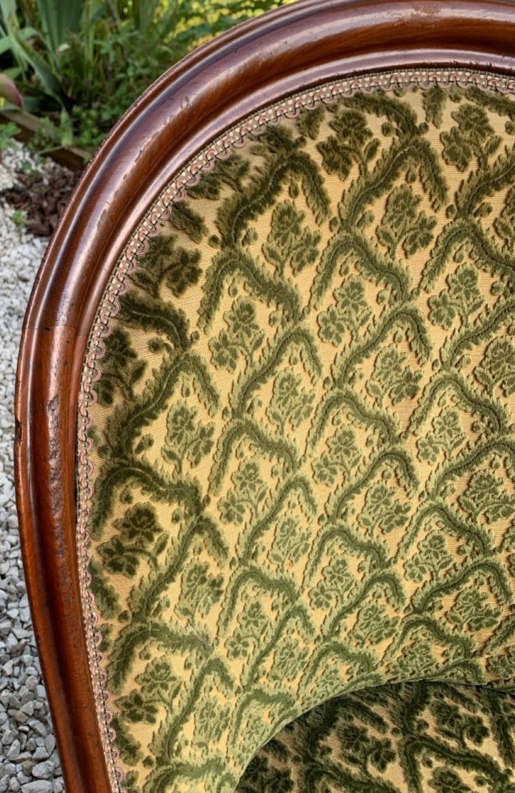 A Pair Of Louis Philippe Armchairs, With Mahogany Gondola-style Backrest, 19th-century Seats-photo-4