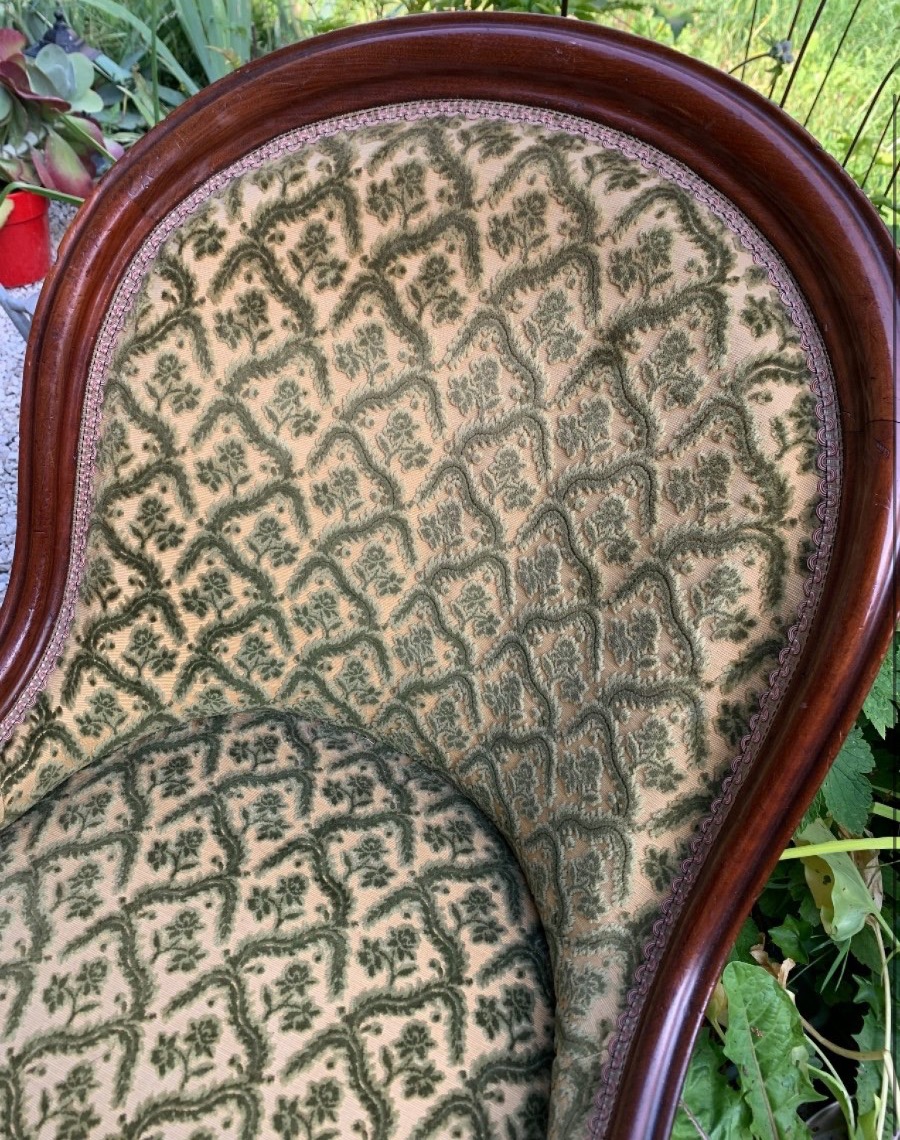 A Pair Of Louis Philippe Armchairs, With Mahogany Gondola-style Backrest, 19th-century Seats-photo-3