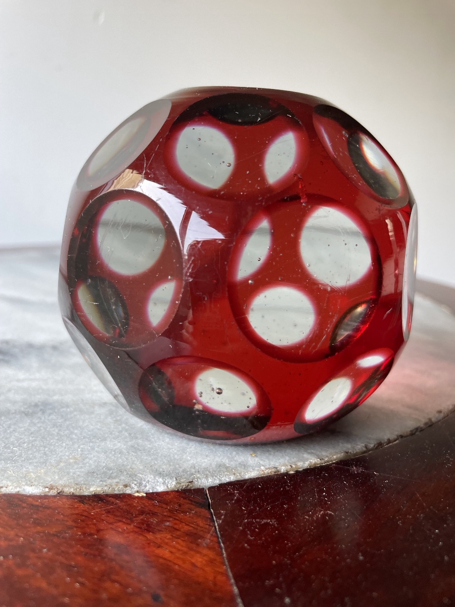 Cut Crystal Paperweight Ball-photo-1