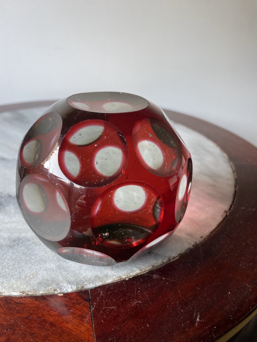 Cut Crystal Paperweight Ball-photo-2