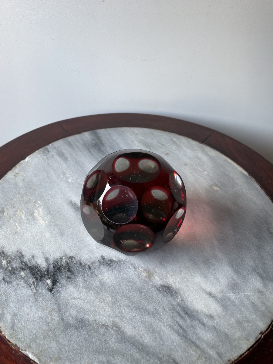 Cut Crystal Paperweight Ball-photo-6