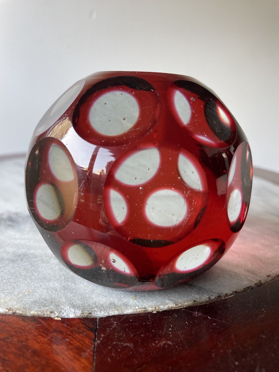 Cut Crystal Paperweight Ball