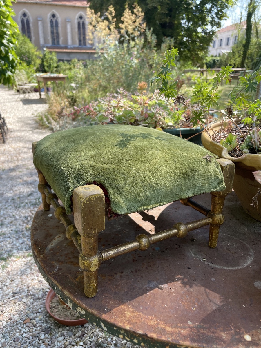 Gilded Wooden Footrest-photo-1