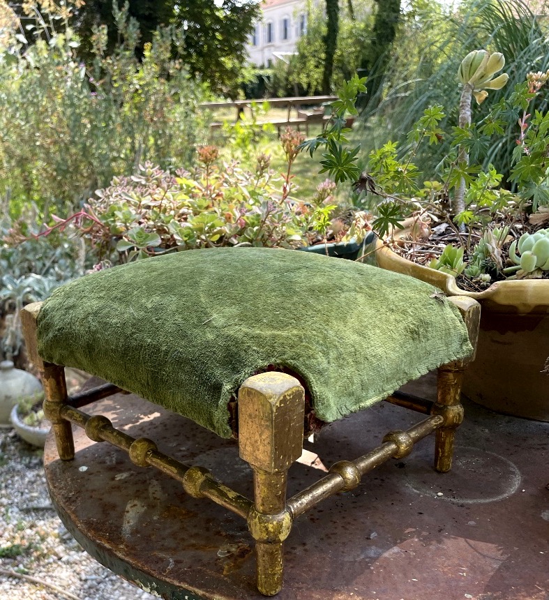 Gilded Wooden Footrest-photo-2