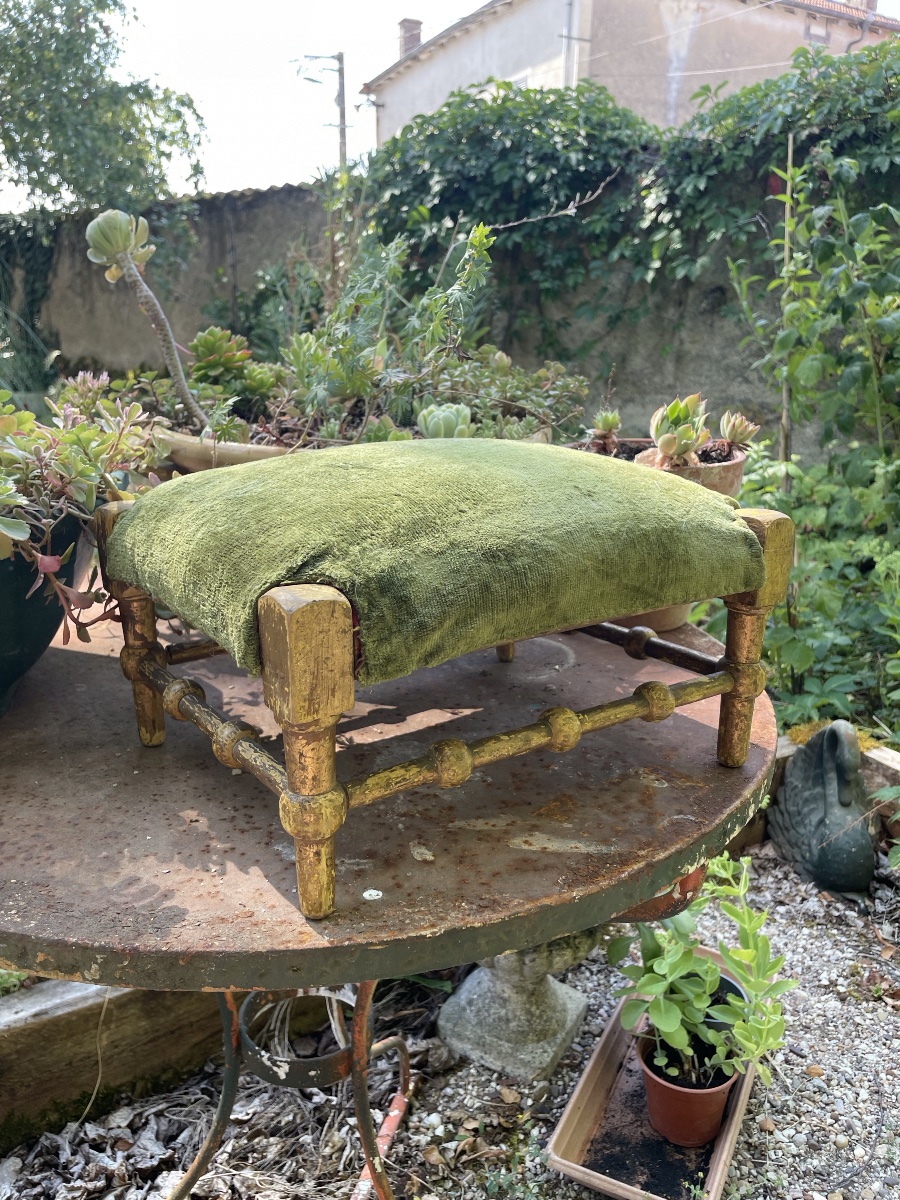 Gilded Wooden Footrest-photo-4