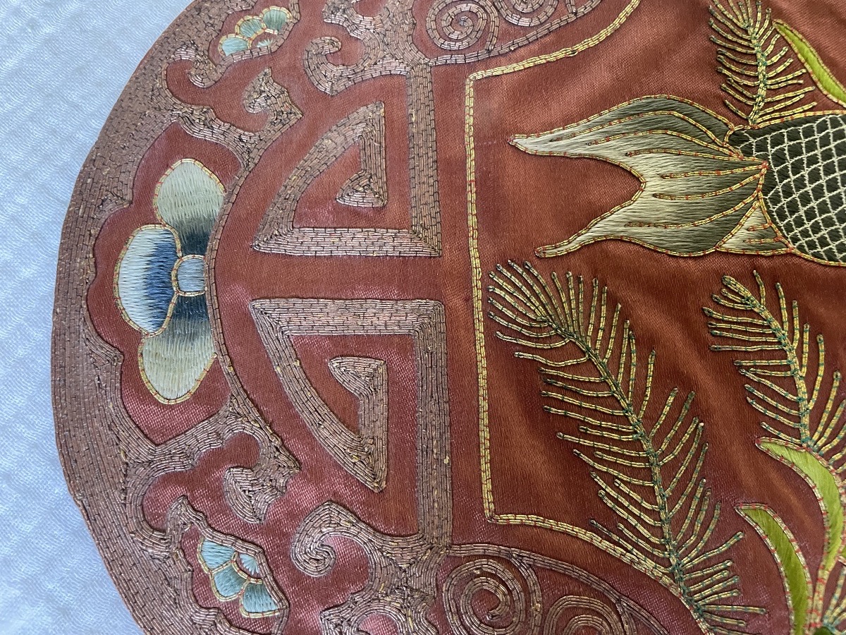 Chinese Embroidery With Fish Motifs -photo-4
