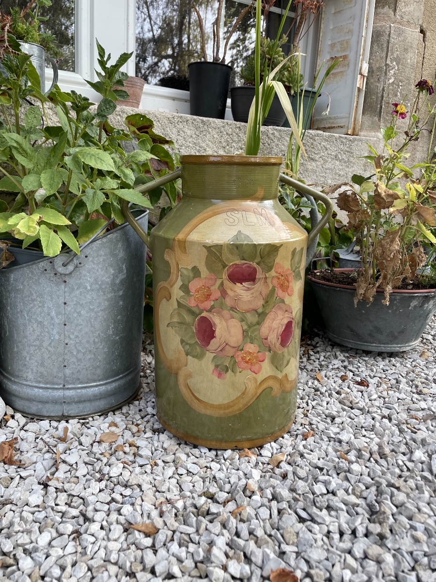 Porte parapluies à décor d’un bouquet de fleurs -photo-1