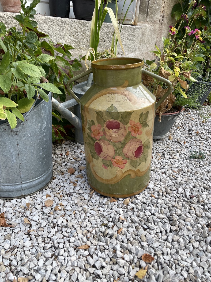 Porte parapluies à décor d’un bouquet de fleurs -photo-2